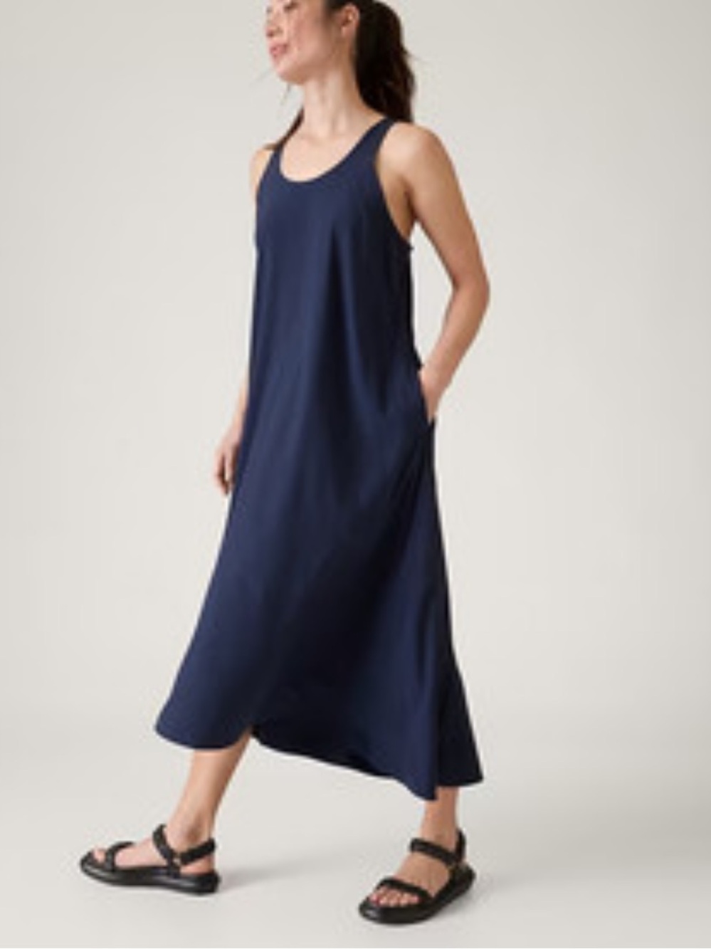 Athleta Navy Racerback Maxi Dress